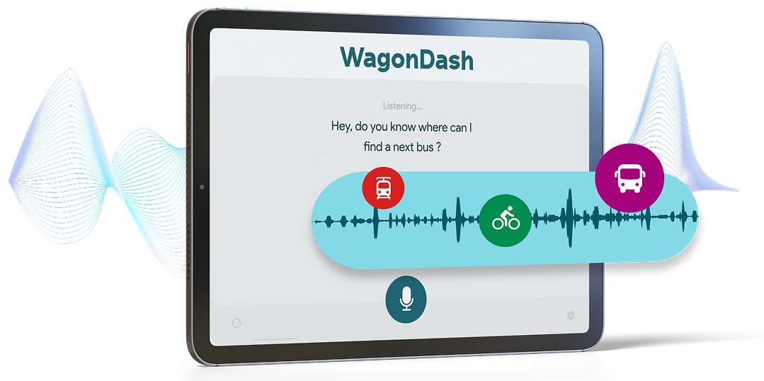 WagonDash Voice Assistant Illustration